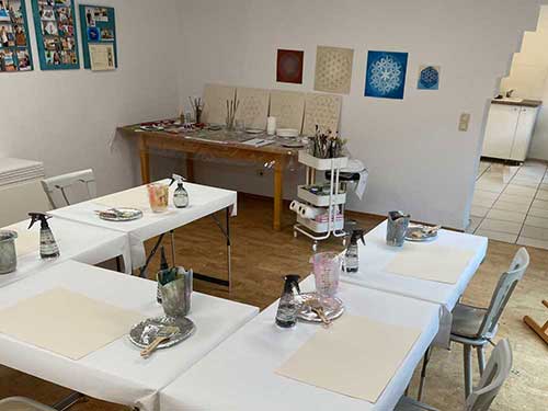 Vorbereitung für einen Gruppenkurs.