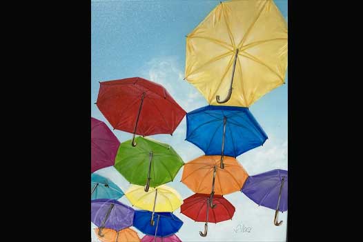 Bunte Regenschirme - ein Bild zum kaufen