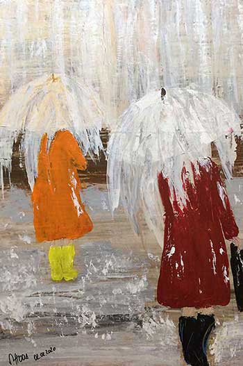 Referenzen | Bild Woman in rain von Susanne Hoos - Krombach