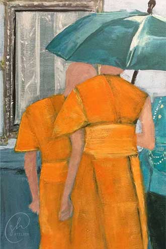 Referenzen | Bild Mönche in Bangkog | Detailansicht 1