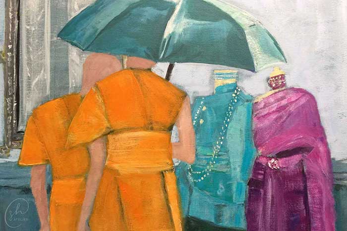 Referenzen | Bild Mönche in Bangkog | Detailansicht 2