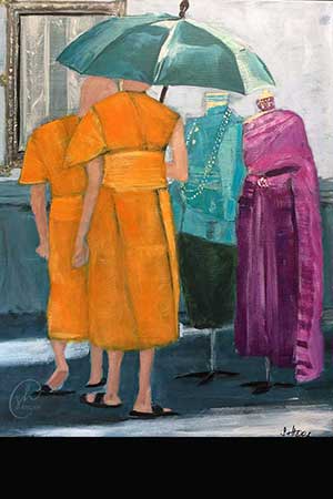 Referenzen | Vorschau des Bildes Mönche in Bangkog