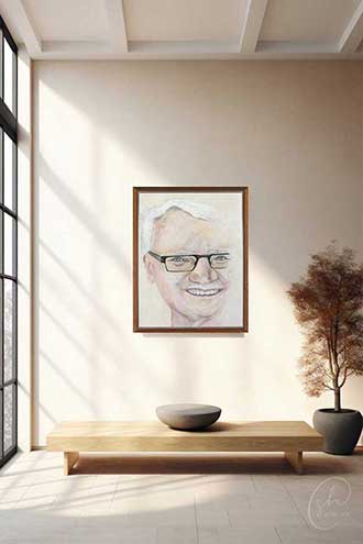 Referenzen | Bild Papa | Bild mit Rahmen an einer Wand