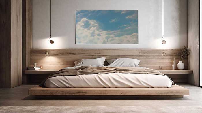 Verkauf von Gemälden | Im Himmel | Beispiel des Werks mit Rahmen