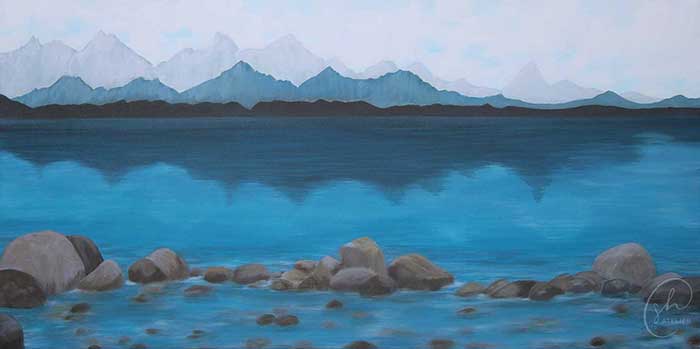 Verkauf von Gemälden | Bergsee von Susanne Hoos