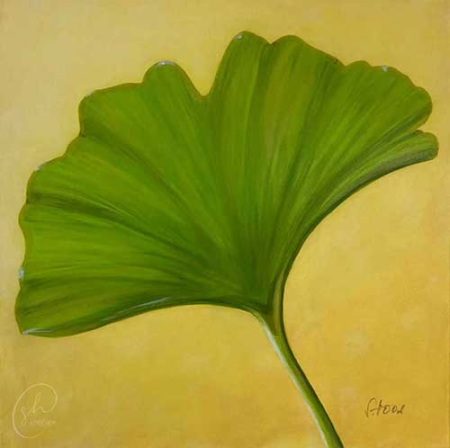 Verkauf von Gemälden | Goldginkgo von Susanne Hoos