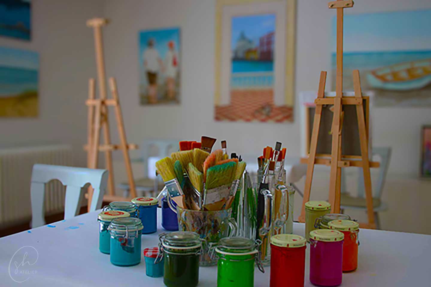 Blick in das Atelier von Susanne Hoos