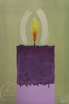 Kerze - Ein Bild aus einem Kinder-Workshop.