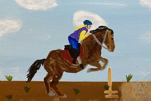 Ich und mein Pferd - Ein Bild aus einem Kinder-Workshop.