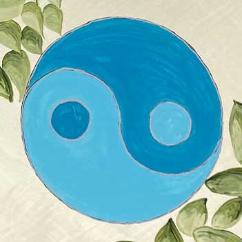 Bild eines Teilnehmer im Malkurs meditatives Malen | Ying und Yang
