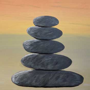 Bild eines Teilnehmer im Malkurs meditatives Malen | Blume