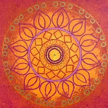 Bild eines Teilnehmer im Malkurs meditatives Malen | Ying und Yang