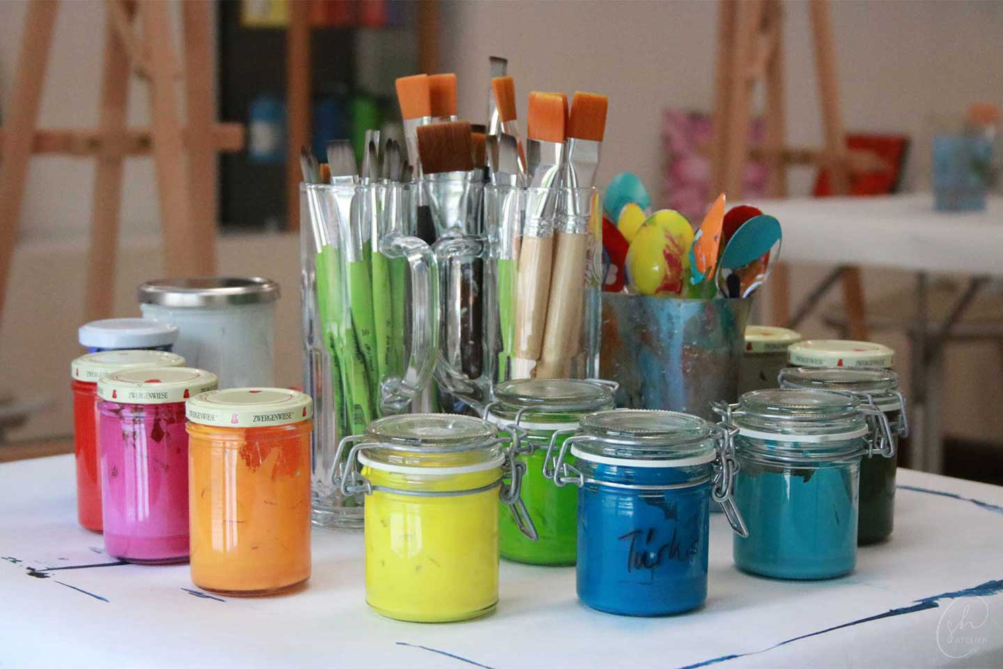 Malkurse für Erwachsene im Atelier Susanne Hoos in Krombach.